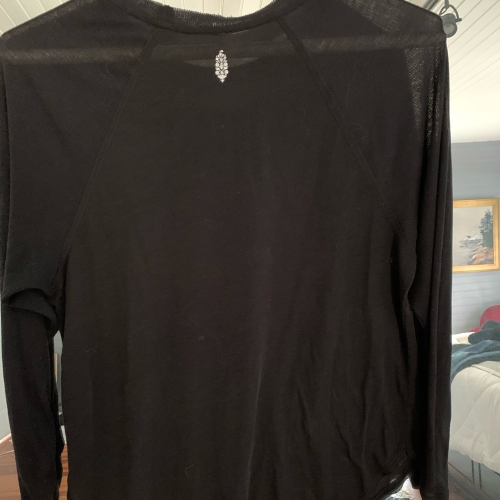 Free people plain black long sleeve